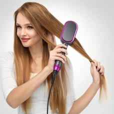 Расческа для выпрямления волос с цифровым дисплеем HOCO HP44 Electric straightening hair comb with digital display(EU) Rose red (6942007631662)