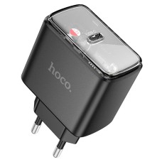 Мережевий зарядний пристрій HOCO CS41A Smart single port PD35W charger(EU) Black (6942007620703)