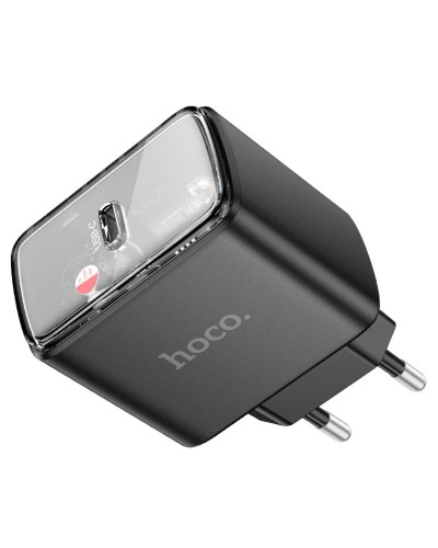 Мережевий зарядний пристрій HOCO CS41A Smart single port PD35W charger(EU) Black (6942007620703)