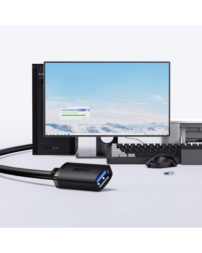 Кабель-удлинитель Baseus AirJoy Series USB3.0 Extension Cable 2m Cluster Black (B00631103111-03)