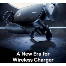 Автомобильный держатель с БЗП Baseus LightChaser Series Triple-Coil Wireless Charging Electric Car Mount Cluster Black (C40355901111-00)