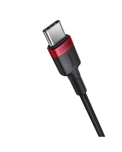 Кабель Baseus Cafule Charging Cable USB-C to USB-C 100W 1m 2pcs Red Black+Grey Black (P10318306003-00)