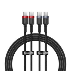 Кабель Baseus Cafule Charging Cable USB-C to USB-C 100W 1m 2pcs Red Black+Grey Black (P10318306003-00)