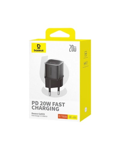 Мережевий зарядний пристрій Baseus GaN5S Fast Charger 1C 20W EU Cluster Black (P10162503113-00)