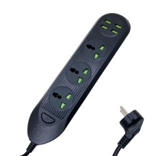 Мережевий подовжувач WUW-C133 4USB+3Socket 2500W 2m black (WUW-C133)