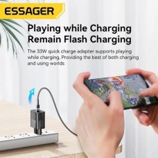 Зарядное устройство для ESSAGER ECT33W Gan 1USB 1T-C 33W black (ECT33W-LJB01-Z)