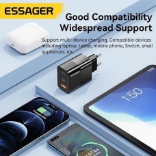 Зарядное устройство для ESSAGER ECT33W Gan 1USB 1T-C 33W black (ECT33W-LJB01-Z)