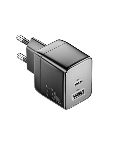 Зарядний пристрій ESSAGER ECT33W Gan 1USB 1T-C 33W black (ECT33W-LJB01-Z)