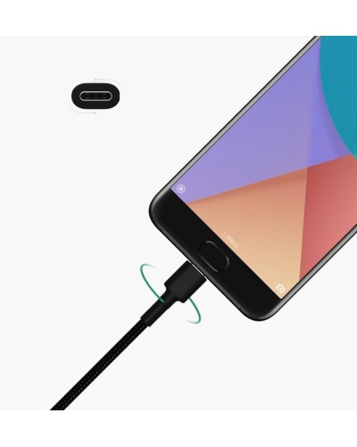 Кабель USB Type-C Xiaomi Mi Braided USB Type-C Cable 100cm Black (SJV4109GL)