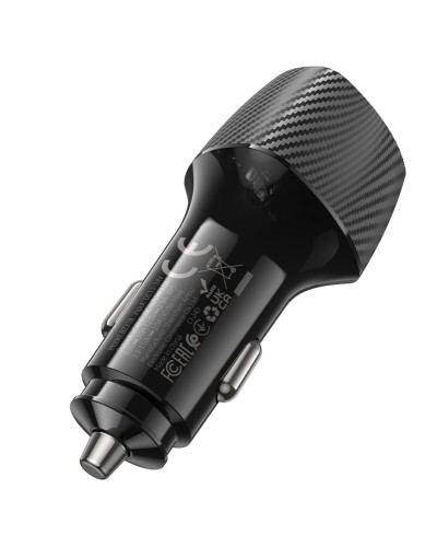 Автомобільний зарядний пристрій BOROFONE BZ31B Solid single-port PD30W car charger Black (6941991112607)