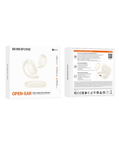 Навушники BOROFONE BW73 Lucky Open True Wireless BT headset Milky White (6941991114847)