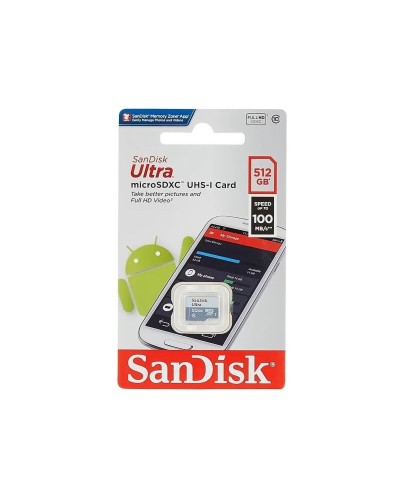 microSDXC (UHS-1) SanDisk Ultra 512Gb class 10 A1 (100Mb/s) (SDSQUNR-512G-GN3MN)