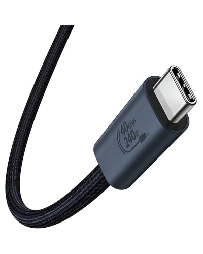 Кабель Baseus Flash Series 2 USB4 Full Featured Data Cable Type-C to Type-C 240W 1m Cluster Black (P10311803111-00)