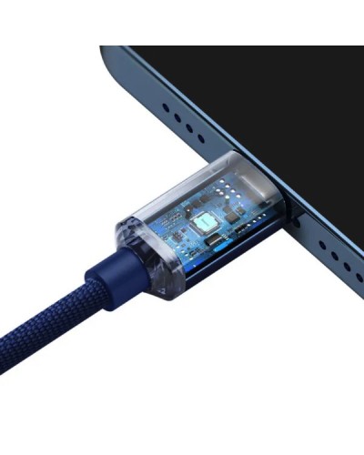 Кабель Baseus Crystal Shine Series Fast Charging Data Cable Type-C to iP 20W 2m Blue (CAJY000303)