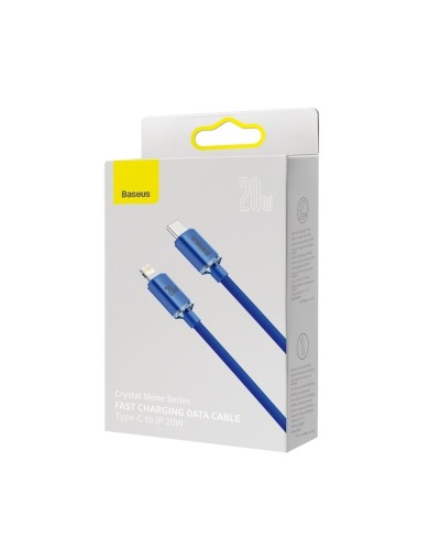 Кабель Baseus Crystal Shine Series Fast Charging Data Cable Type-C to iP 20W 2m Blue (CAJY000303)