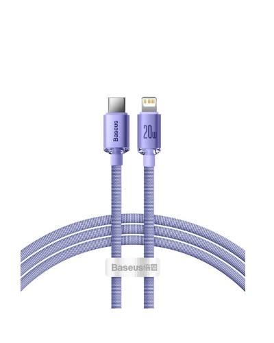 Кабель Baseus Crystal Shine Series Fast Charging Data Cable Type-C to iP 20W 2m Purple (CAJY000305)