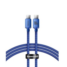 Кабель Baseus Crystal Shine Series Fast Charging Data Cable Type-C to Type-C 100W 1.2m Blue (CAJY000603)