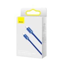 Кабель Baseus Crystal Shine Series Fast Charging Data Cable Type-C to Type-C 100W 1.2m Blue (CAJY000603)