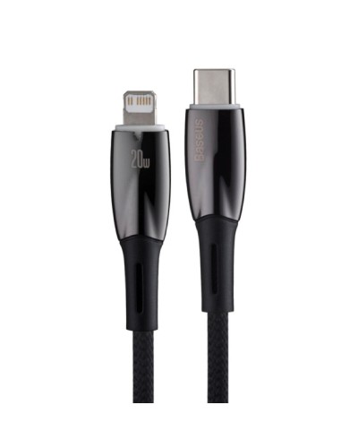 Кабель Baseus Glimmer Series Fast Charging Data Cable Type-C to iP 20W 1m Black (CADH000001)