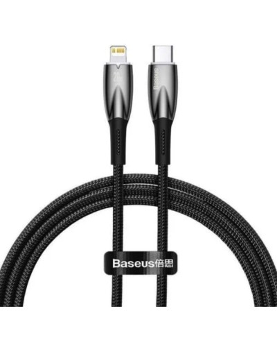 Кабель Baseus Glimmer Series Fast Charging Data Cable Type-C to iP 20W 1m Black (CADH000001)