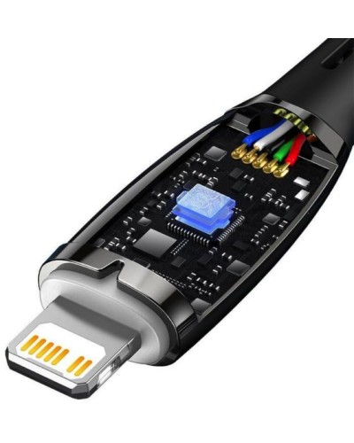 Кабель Baseus Glimmer Series Fast Charging Data Cable Type-C to iP 20W 1m Black (CADH000001)