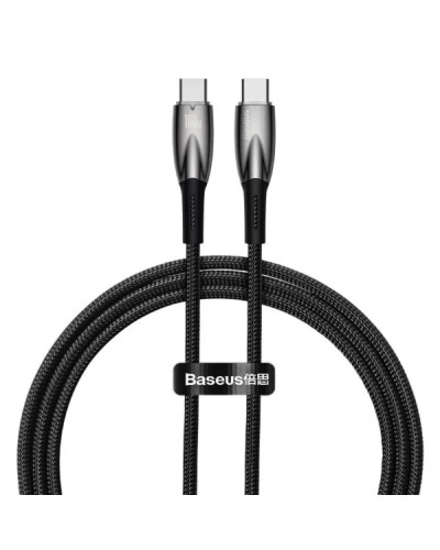 Кабель Baseus Glimmer Series Fast Charging Data Cable Type-C to Type-C 100W 2m Black (CADH000801)