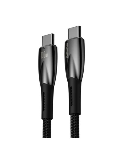 Кабель Baseus Glimmer Series Fast Charging Data Cable Type-C to Type-C 100W 2m Black (CADH000801)