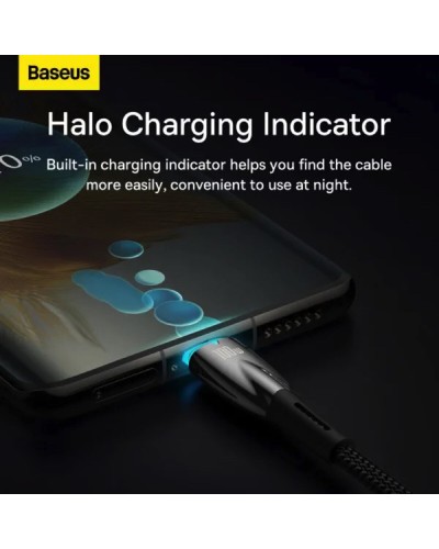 Кабель Baseus Glimmer Series Fast Charging Data Cable Type-C to Type-C 100W 2m Black (CADH000801)