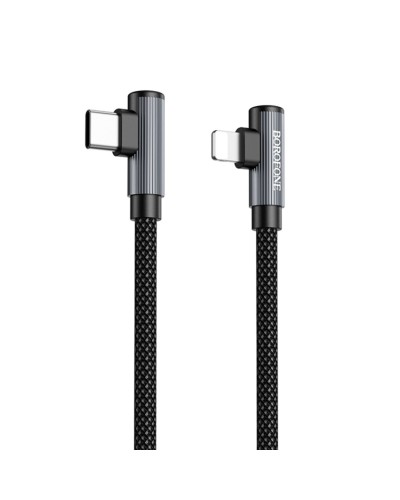 Кабель BOROFONE BU50 elbow magnetic PD charging data cable iP Black (6941991111129)