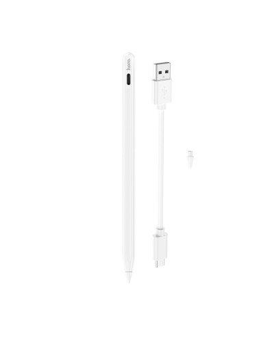 Стилус HOCO GM112 Intelligent anti-lost active capacitive pen with digital display pad dedicated White (6942007634588 )