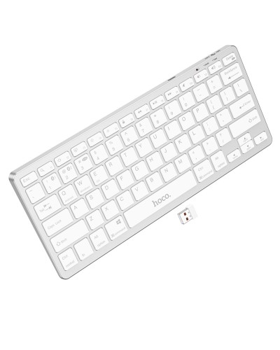 Клавіатура HOCO GM32 Wisdom wireless dual-mode keyboard(english version) Silver (6942007631310 )