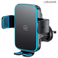 Автодержатель Usams CD230 Wireless Charging Car Holder (Air Vent) black (CD230ZJ01)