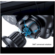 Автодержатель Usams CD230 Wireless Charging Car Holder (Air Vent) black (CD230ZJ01)