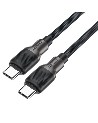 Кабель ACEFAST C10-03 Type-C to Type-C 3A, 60W, 1.2m, silicone, zinc connectors, Black (6974316283119)