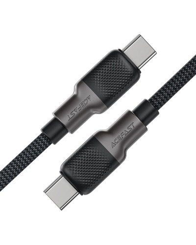 Кабель ACEFAST C10-03 Type-C to Type-C 3A, 60W, 1.2m, silicone, zinc connectors, Black (6974316283119)