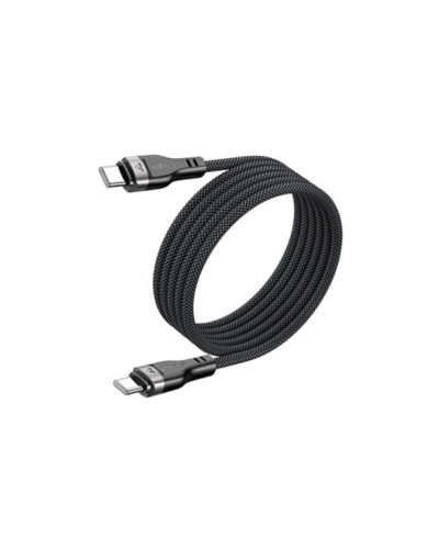 Кабель ACEFAST C11-03 Type-C to Type-C 3A, 60W, 1.2m, nylon + PVC, zinc connectors, Black (6974316280217)