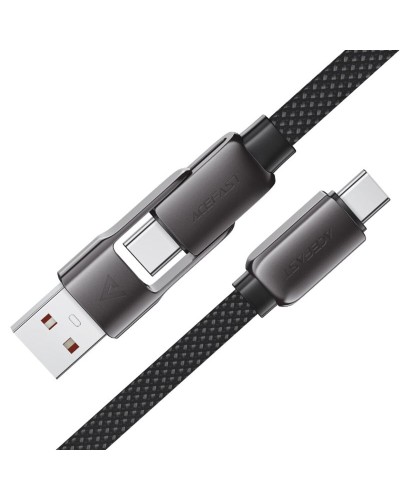 Кабель ACEFAST C13-05 USB/Type-C to Type-C 3A, 0.2m, nylon, zinc connectors, Black (6974316283539)