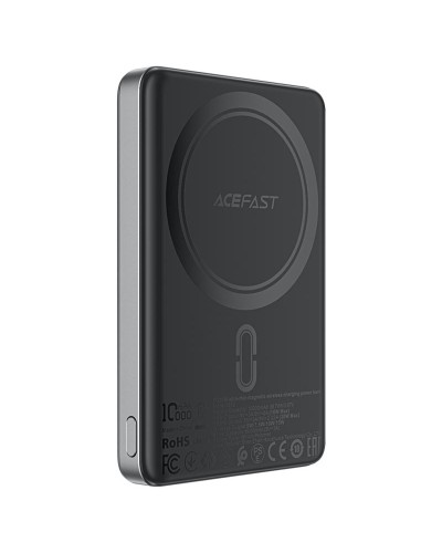 Зовнішній акумулятор ACEFAST M12 PD20W ultra-thin magnetic wireless charging power bank 10000mAh, Black (6974316283393)