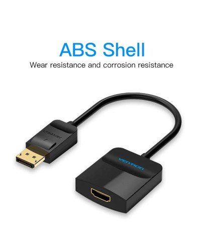 Адаптер Vention DP to HDMI Converter 0.15M Black (HBGBB)