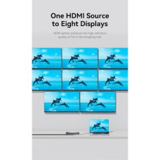 Сплиттер Vention 4K 1x8 HDMI Splitter Black Aluminum Alloy Type EU Standard (AKQB0-EU)