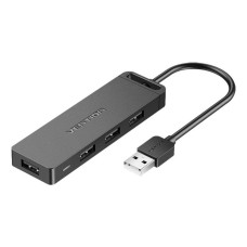 Хаб Vention 4-Port USB 2.0 Hub With Power Supply 0.15M Black (CHMBB)