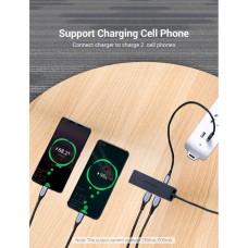 Хаб Vention Type-C для 4-Port USB 3.0 Hub with Power Supply Black 0.5M ABS Type (TGKBD)