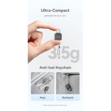 Картридер Vention USB 2.0 Type-C MicroSD Card Reader Gray Zinc Alloy Type (CLMH0)