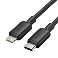 Кабель Vention USB 2.0 Type-C Male to Lightning Male 3A Cable 2M Black PVC Type (LAKBH)