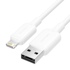 Кабель Vention USB 2.0 Type-A Male to Lightning Male 2.4A Cable 1M White PVC Type (LAMWF)