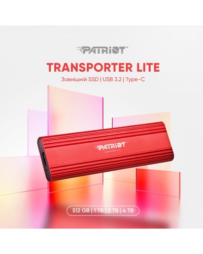 SSD External Patriot Transporter Lite 1TB Red Type-C (PTPL1TBPEC)