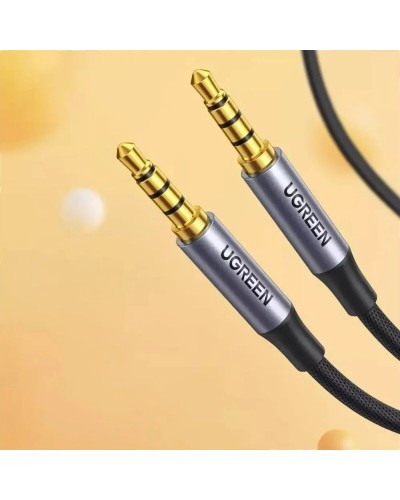 Аудіо кабель UGREEN 3.5mm 4-Pole M/M Audio Cable Alu Case 1m (UGR-10648)