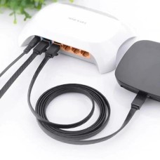 Сетевой кабель UGREEN Cat 6 U/UTP Lan Flat Cable 3m (Black) (UGR-50175)