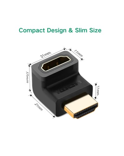 Адаптер UGREEN HDMI 4K Adapter Male to Female Up-angled (UGR-20110)