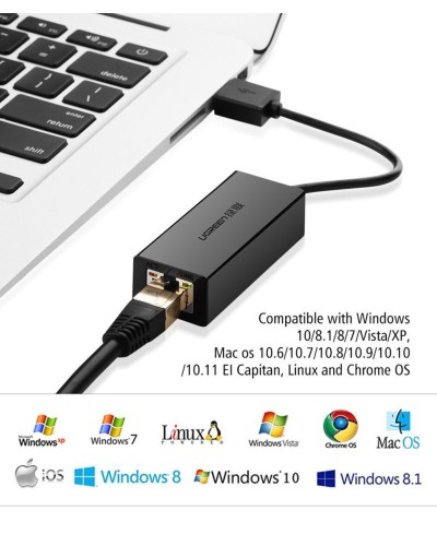 Адаптер UGREEN USB 3.0 Gigabit Ethernet Adapter (Black) (UGR-20256)